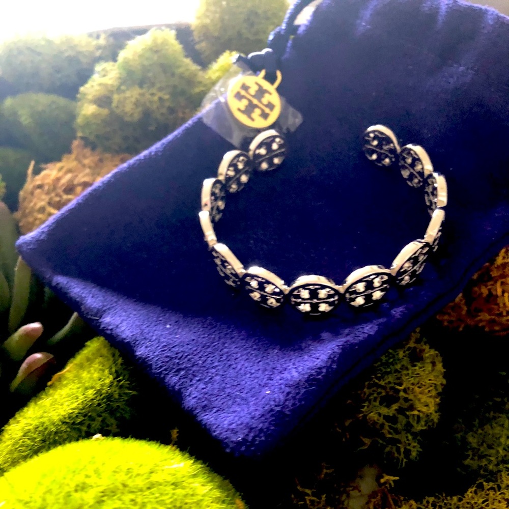 NWOT Tory Burch Frozen Logo Cuff
